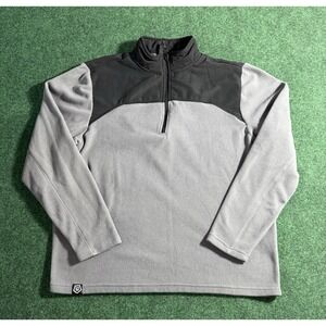 We Are One Unitus 1/4 Zip Pullover Sweatshirt Men's XL Microfleece Gray‎ Black